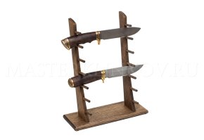 Стойка из дуба для 7 ножей высокая