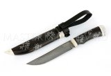 Нож из алмазной стали Ностальгия, рукоять и ножны - черный граб, рог лося