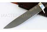 Нож из булатной стали Соболь, рукоять - венге, кожа