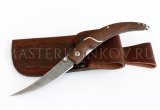Нож складной из дамасской стали Куница, рукоять - венге