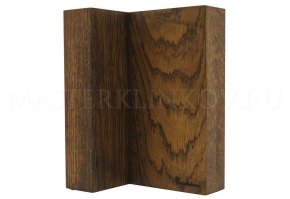 Угловая магнитная подставка для 8 ножей из дуба, покрытие - натуральное масло в цвет венге