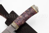 Нож из порошковой стали Böhler S390 Золотоискатель, рукоять — стабилизированный кап клена, литье