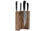 Угловая магнитная подставка для 6 ножей из ясеня, покрытие - натуральное масло в цвет венге