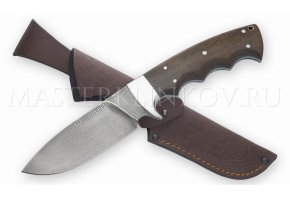 Нож из стали Р12М быстрорез Бобр, рукоять - венге, цельнометаллическая, под пальцы