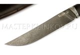 Нож из булатной стали Осетр, рукоять - черный граб, литье, ножны- черный граб