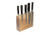 Магнитная подставка для 8 ножей из дуба, покрытие -  натуральное прозрачно-белое масло