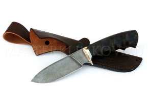 Нож из стали ХВ5 Бобр, рукоять — черный граб