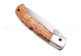 Нож складной из стали Х12МФ Якут, рукоять - карельская береза