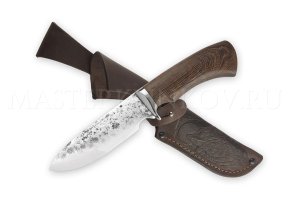 Нож из стали 9ХС Бобр, рукоять — венге