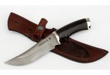 Нож из порошковой стали Vanadis 10 Восток, рукоять — черный граб,  литье  мельхиор