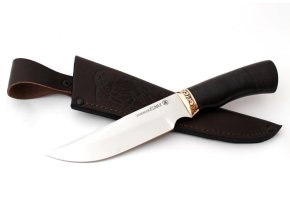 Нож из порошковой стали Elmax Золотоискатель, рукоять - граб, бронза