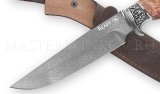 Нож из булатной стали Кадет, рукоять - карельская береза, литье