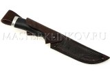 Нож из булатной стали Рыбацкий, рукоять - черный граб, мельхиор