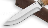 Нож из стали M390 Беркут, рукоять - карельская береза, литье