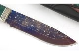 Нож из дамасской стали Беркут, мозаичный дамаск, композитный материал, черный граб