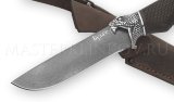 Нож из булатной стали Глухарь, рукоять - граб, литье Кобра