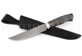 Нож из булатной стали Осетр, рукоять - стабилизированная карельская береза