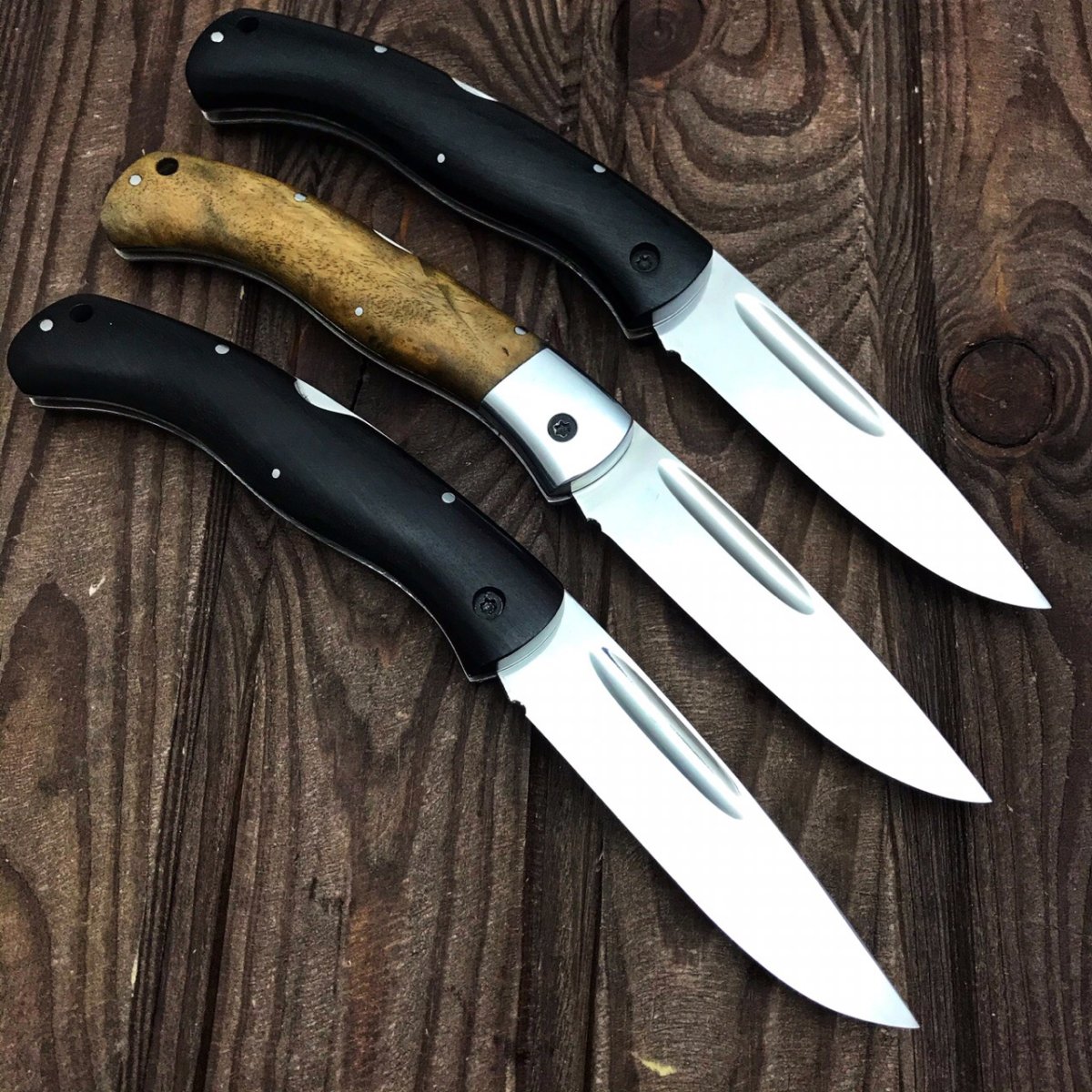 Нож складной из стали Х12МФ Якут, рукоять - микарта