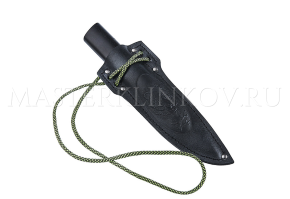 Шейный нож Якут из стали Х12МФ, рукоять - граб