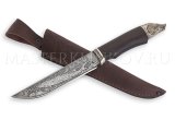 Нож из алмазной стали Осетр, гравировка, рукоять - граб, литье