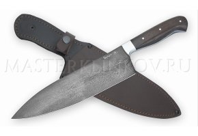 Нож кухонный из булатной стали Шеф-повар №1, 200 мм, венге