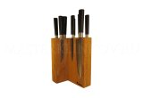Угловая магнитная подставка для 8 ножей, покрытие - натуральный лак