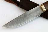 Нож из дамасской стали Акула, рукоять - венге, литье