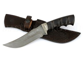 Нож из порошковой стали Vanadis 10 Восток, рукоять под пальцы — черный граб
