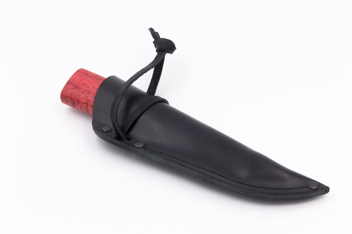 Нож из стали Х12МФ Якут шкуросъемный, рукоять - стабилизированная карельская береза