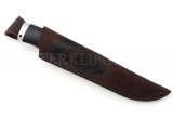 Нож из порошковой стали Böhler K390 Беркут, рукоять — черный граб, литье мельхиор