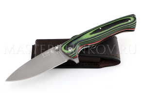 Нож складной из порошковой стали S390 - 014, рукоять - G10, на подшипнике