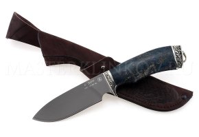 Нож из порошковой стали Böhler K390 Бобр, рукоять — стаб. карельская береза, литье