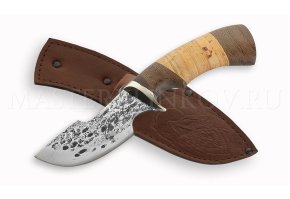 Нож из стали 9ХС Носорог, рукоять — венге и береста