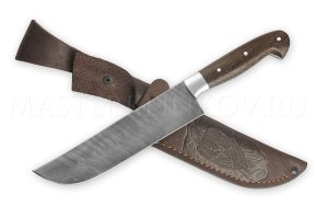 Нож из дамасской стали Узбек, 150 мм, рукоять - венге