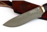 Нож из порошковой стали Vanadis 10 Беркут, рукоять — черный граб, гладкая бронза