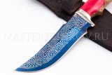 Нож Восток, мозаичный ламинат, рукоять - акрил, карельская береза, мельхиор