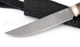 Нож из булатной стали Осетр, рукоять - стабилизированная карельская береза