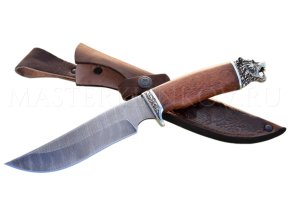 Нож из дамасской стали Цезарь, рукоять - лайсвуд, литье Тигр