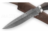 Нож из дамасской стали Осетр-2, рукоять - черный граб
