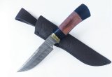 Нож из дамасской стали Золотоискатель, рукоять - граб, бубинга
