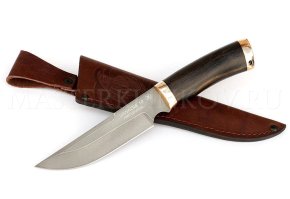 Нож из порошковой стали Vanadis 10 Золотоискатель, рукоять  — черный граб, бронза