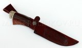 Нож из дамасской стали Клык, рукоять - венге, литье