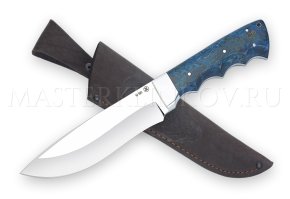 Нож цельнометаллический из стали M390 Беркут, рукоять - карельская береза