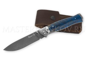 Нож складной из булатной стали Адмирал-1, рукоять - карельская береза