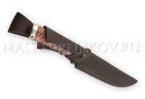 Нож из булатной стали Пехотный, рукоять - карельская береза, мельхиор