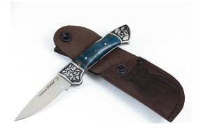 Нож складной из стали Elmax Юнкер №2, рукоять - карельская береза