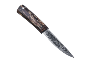 Нож из стали Х12МФ Якут малый, рукоять - стабилизированные листья кукурузы, акрил