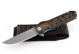 Нож складной из порошковой стали S390 - 017, рукоять - микарта, подшипник