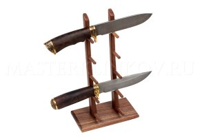 Стойка из ореха для 5 складных ножей