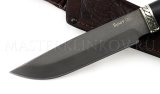 Нож из булатной стали Акула, рукоять - черный граб, литье